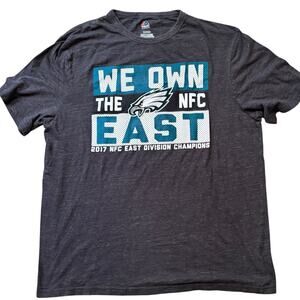 Majestic Philadelphia Eagles We Own the East NFC Division 2017 T Shirt XL
